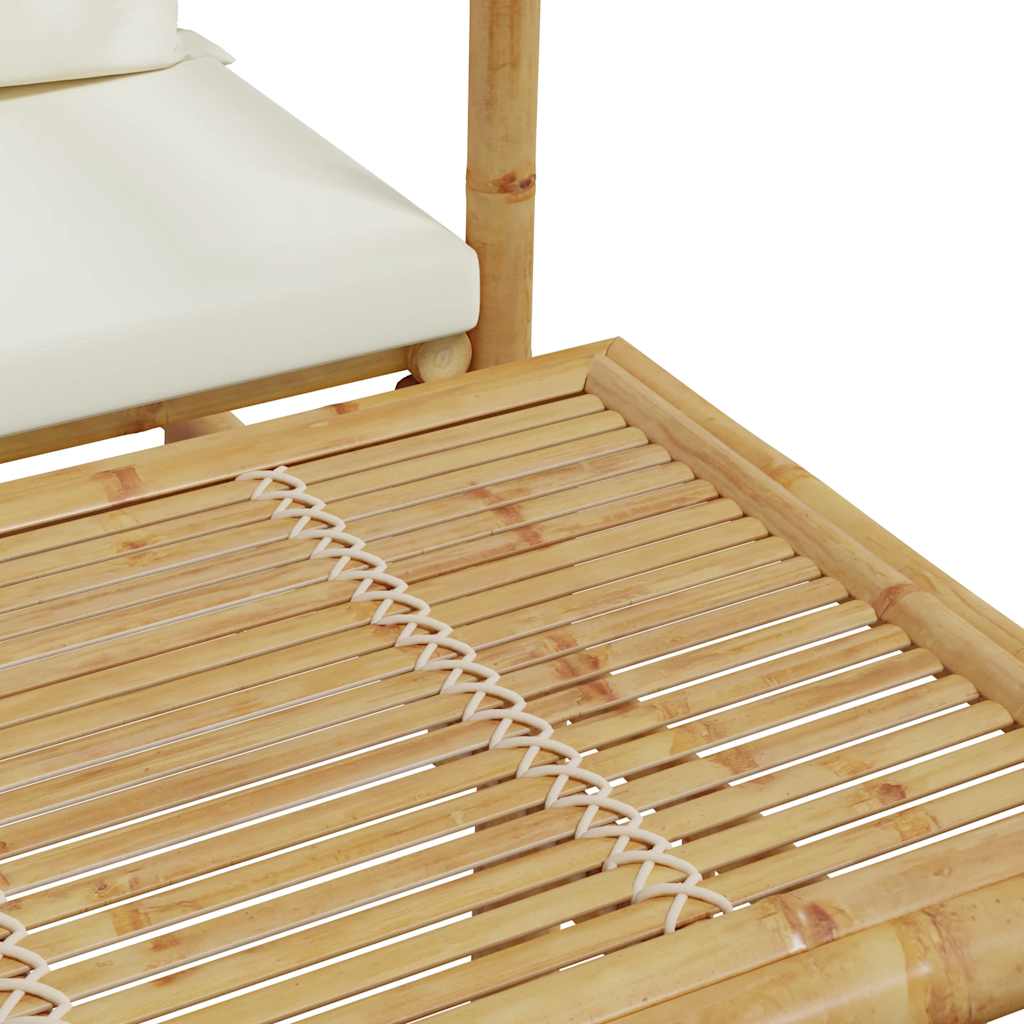 Ensemble de canapés de jardin 2 pièces avec coussins en bambou - XIOS