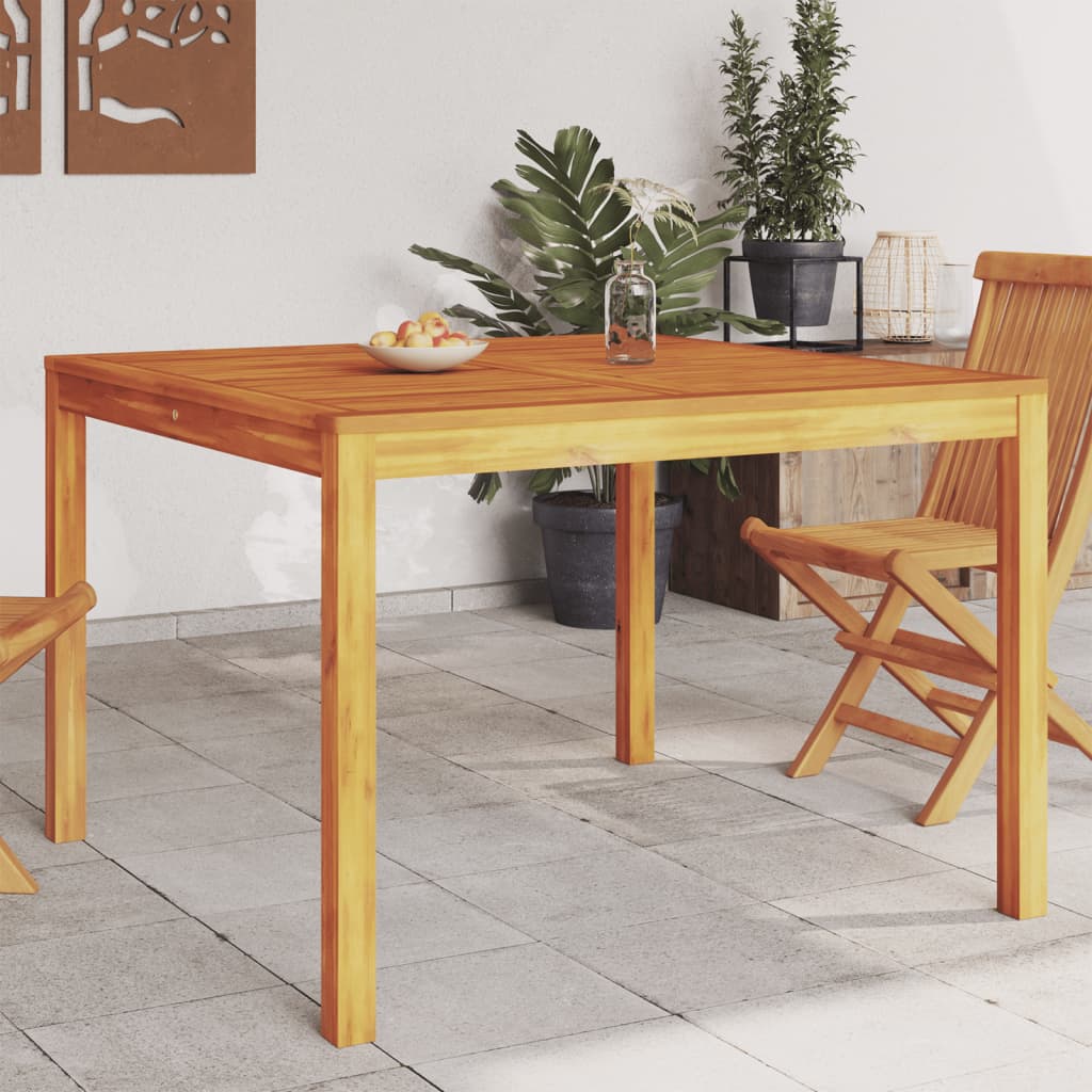 Table à manger de jardin 110x110x75 cm bois d'acacia massif Tables de jardin vidaXL