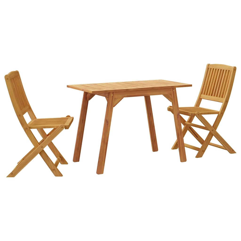 Ensemble de balcon 3 pcs Bois d'acacia solide - XIOS