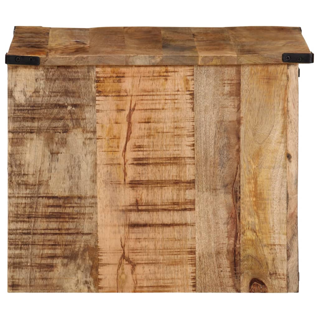 Table basse avec tiroirs 50x50x40 cm bois de manguier massif - XIOS