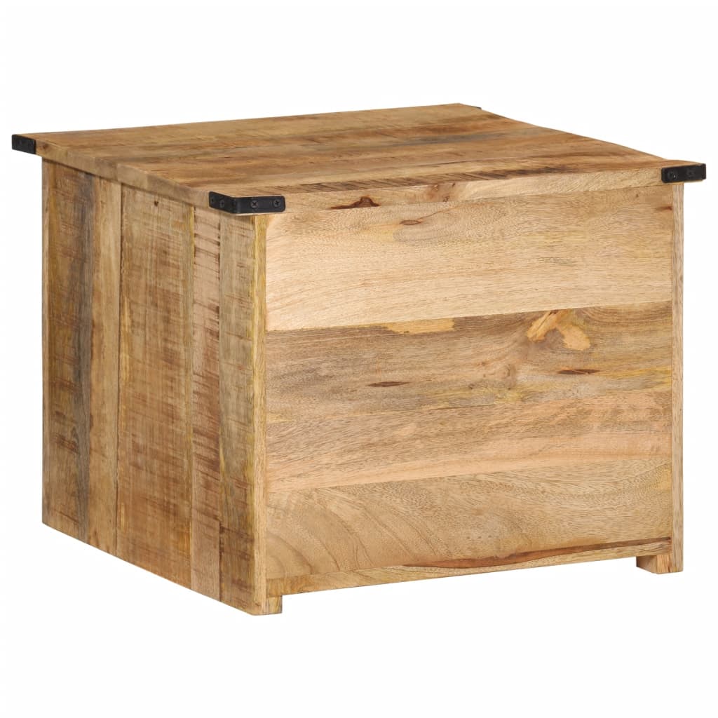 Table basse avec tiroirs 50x50x40 cm bois de manguier massif - XIOS