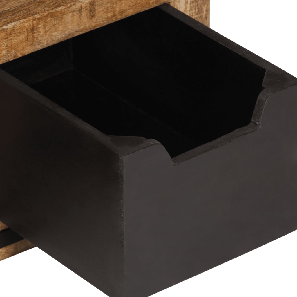 Table basse avec tiroirs 50x50x40 cm bois de manguier massif - XIOS
