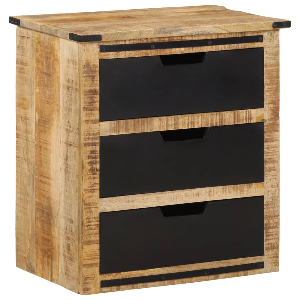 Buffet avec 3 tiroirs 55x35x60 cm bois massif de manguier - XIOS