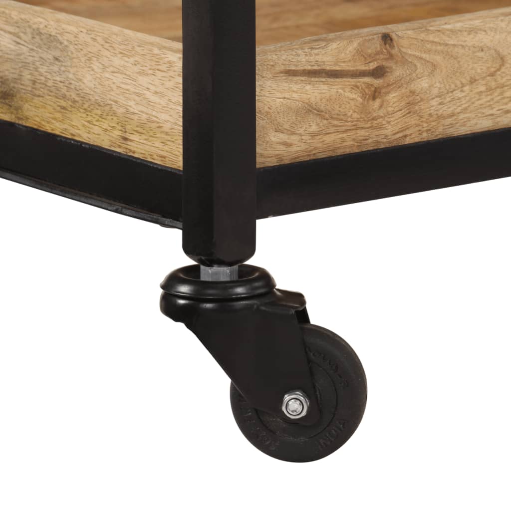 Chariot de cuisine 60x40x80 cm bois de manguier brut massif - XIOS