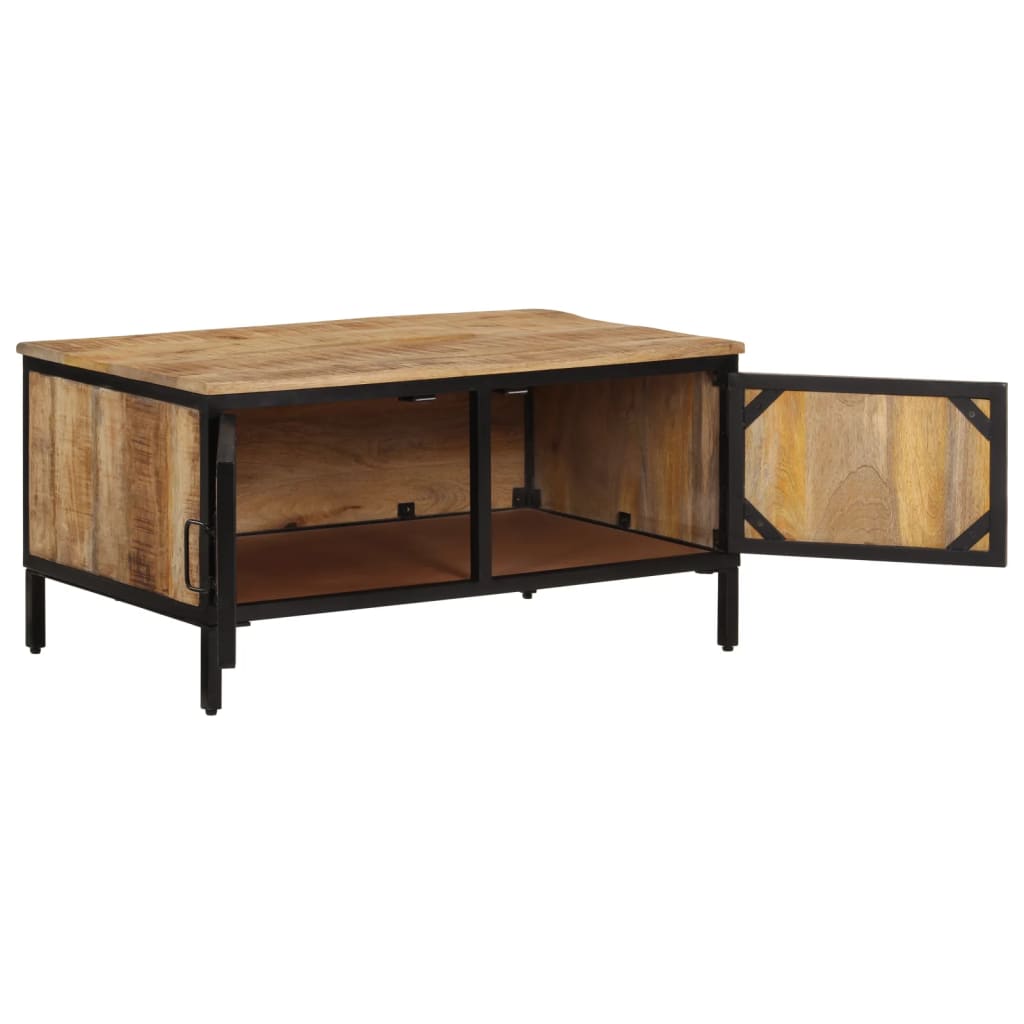 Table basse 80x50x40 cm bois de manguier massif brut - XIOS