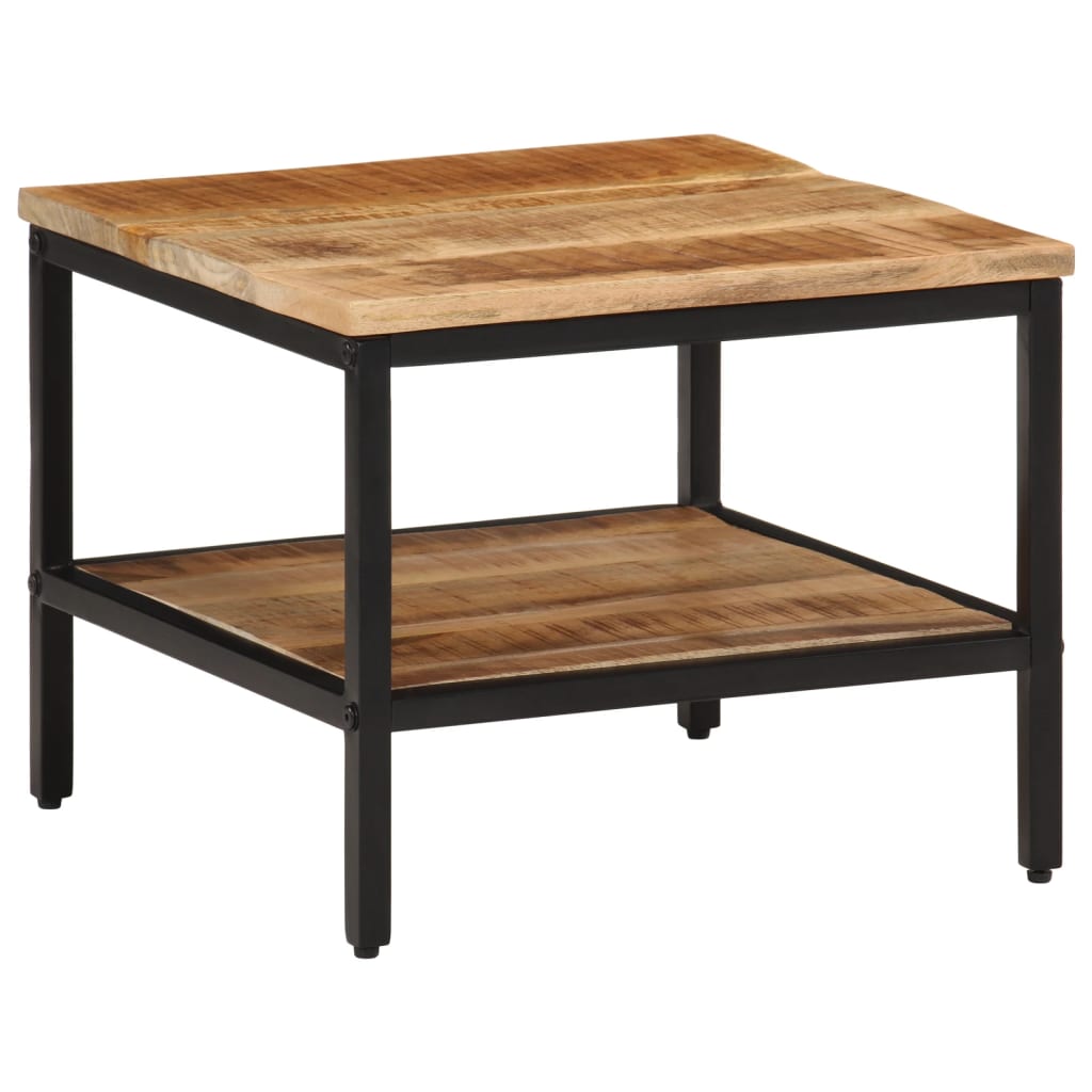 Table basse 45x45x35 cm bois de manguier massif brut - XIOS