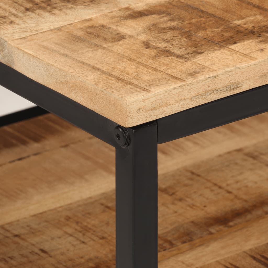 Table basse 45x45x35 cm bois de manguier massif brut - XIOS
