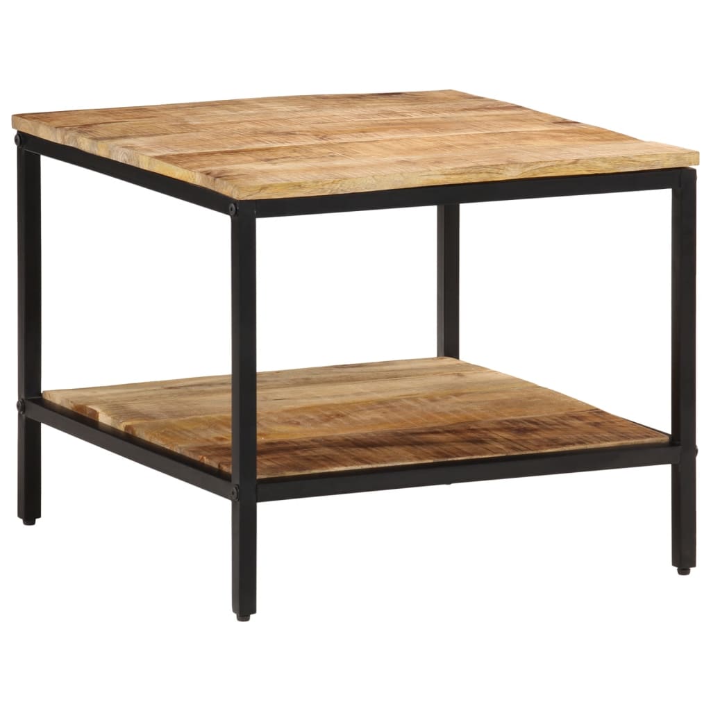 Table basse 55x55x45 cm bois de manguier massif brut - XIOS
