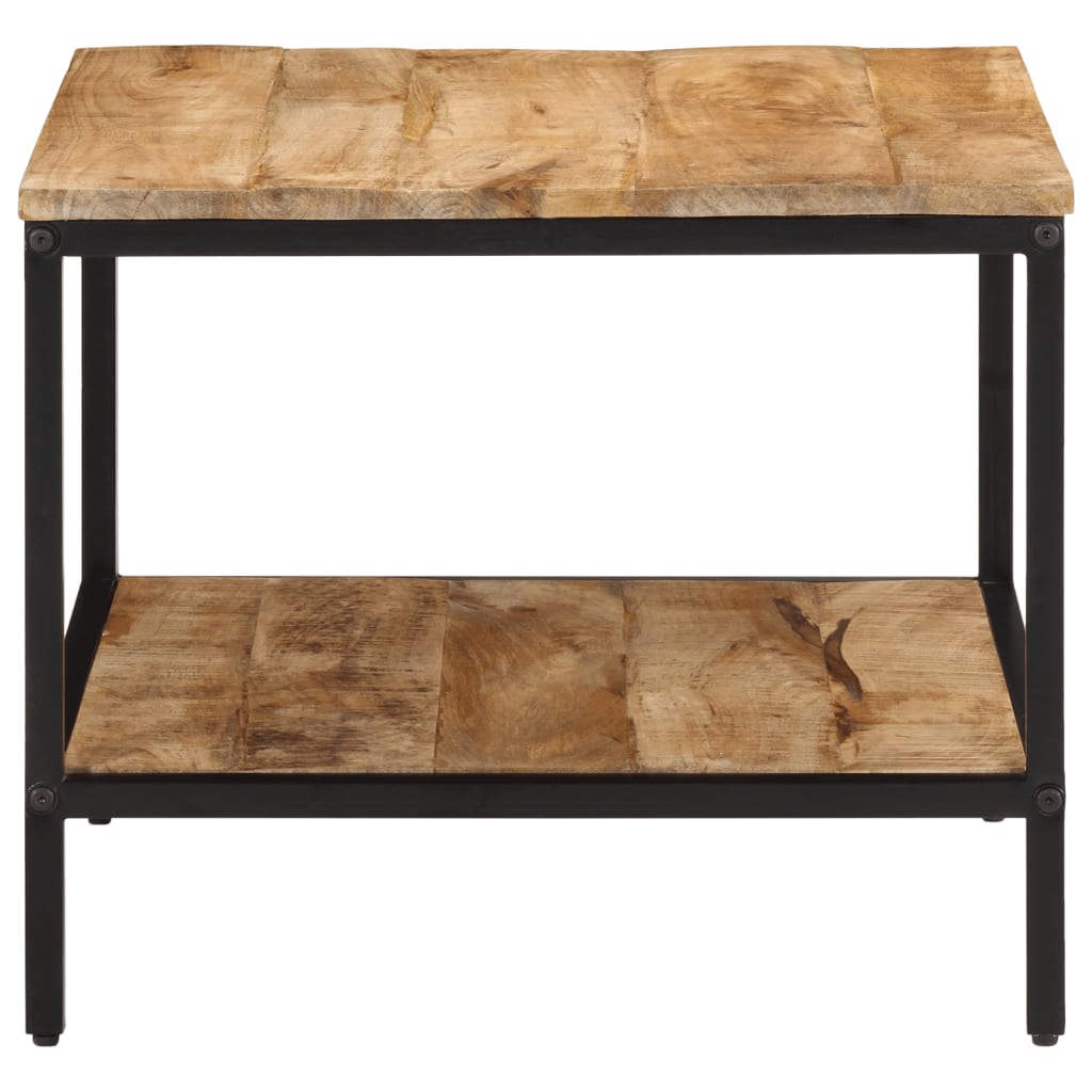 Table basse 55x55x45 cm bois de manguier massif brut - XIOS