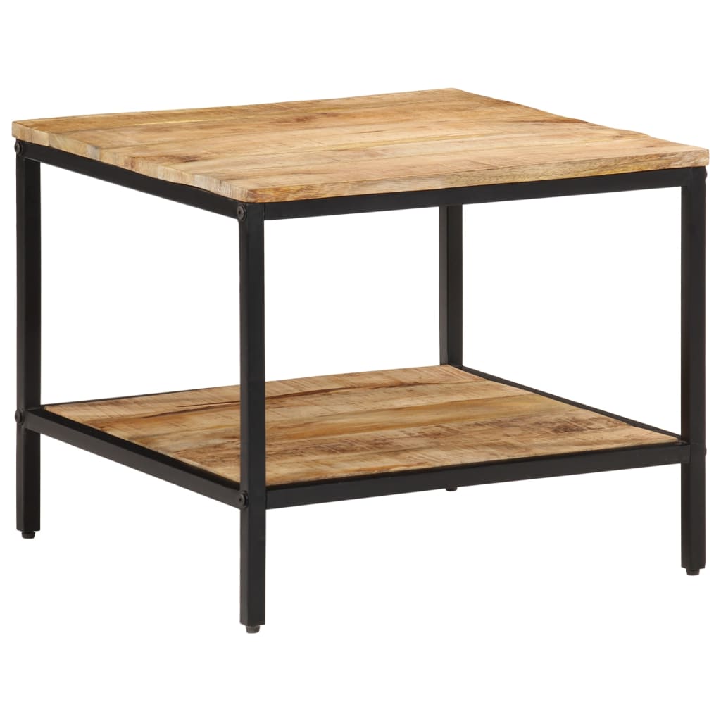 Table basse 55x55x45 cm bois de manguier massif brut - XIOS