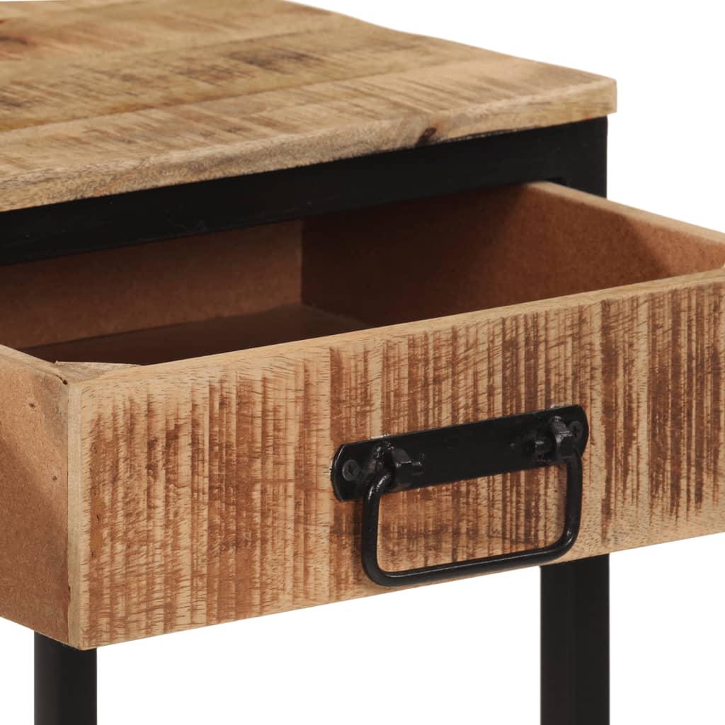 Table console 70x35x70 cm bois de manguier massif brut - XIOS