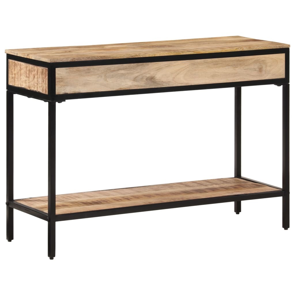 Table console 100x35x70 cm bois de manguier massif brut - XIOS