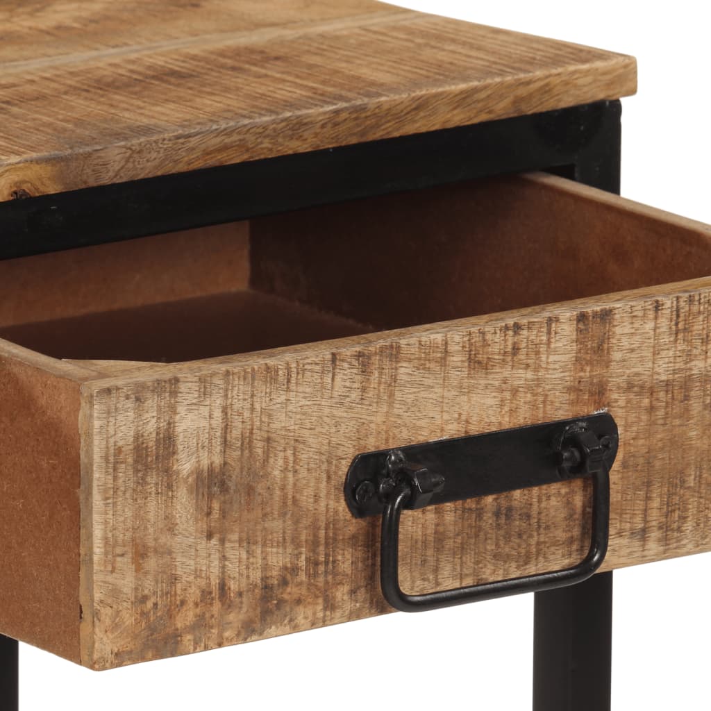 Table console 100x35x70 cm bois de manguier massif brut - XIOS