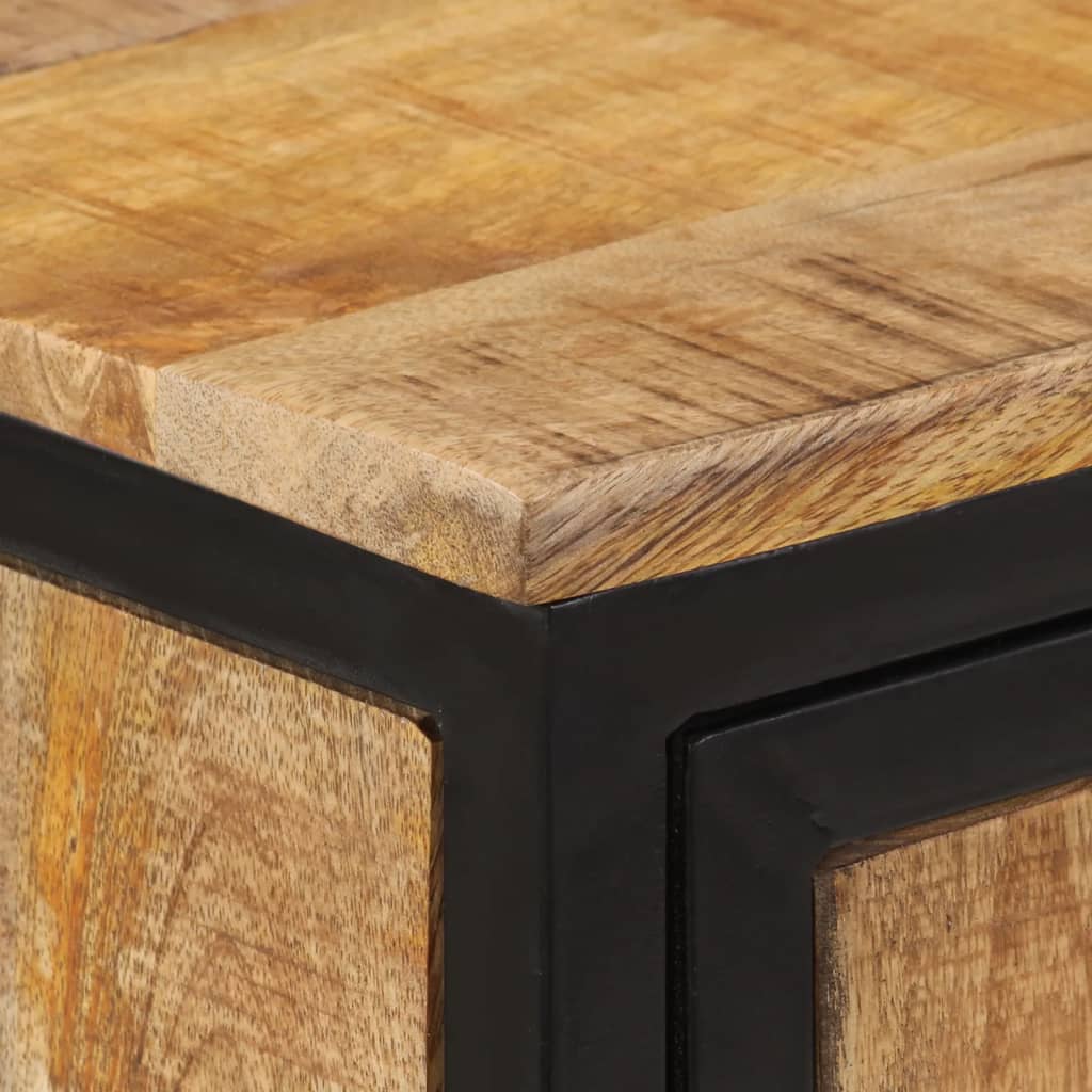 Buffet 105x35x70 cm bois de manguier brut massif - XIOS