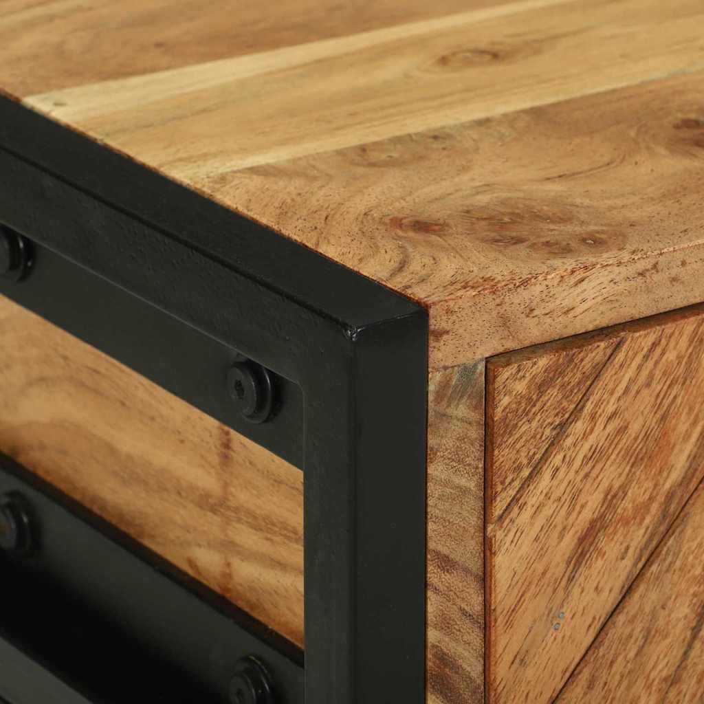 Cabinet de chevet Marron 40 x 35 x 50 cm Bois d'acacia massif - XIOS