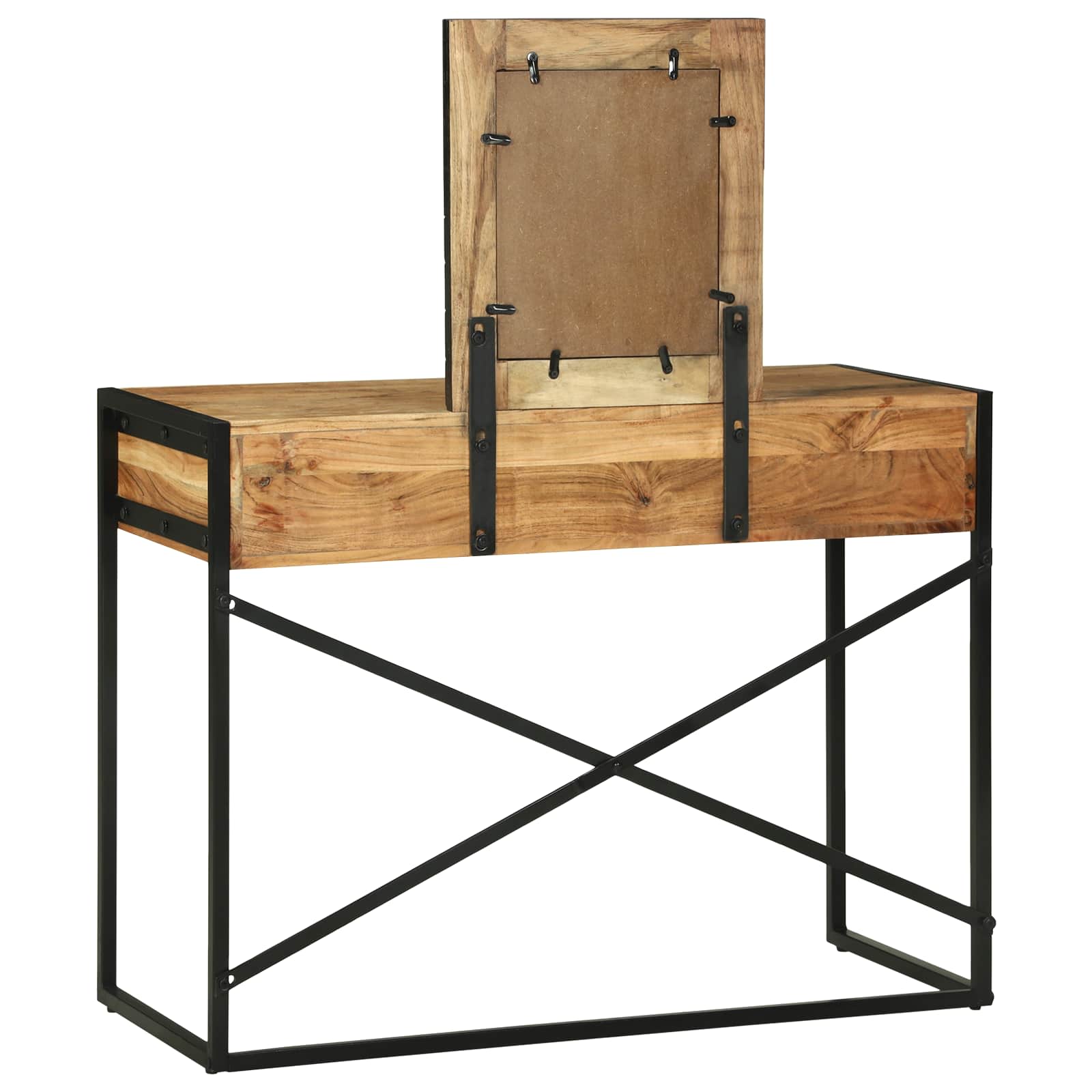 Table de Toilette Marron 100 x 40 x 120 cm Bois d'Acacia Massif - XIOS