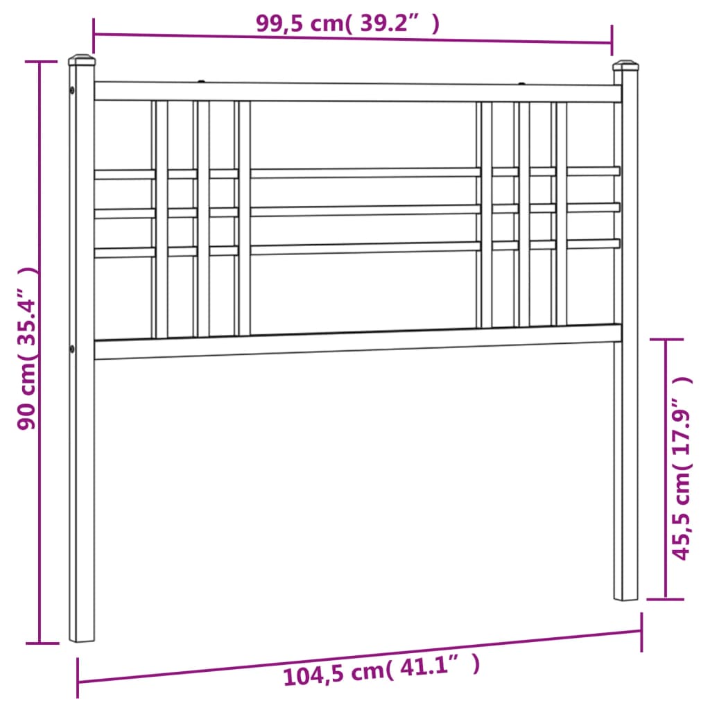 Tête de lit métal blanc 100 cm - XIOS