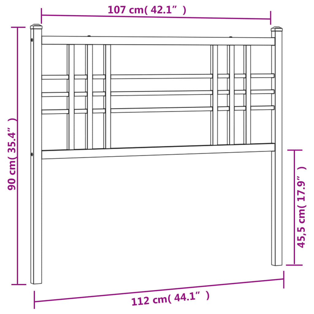 Tête de lit métal blanc 100 cm - XIOS