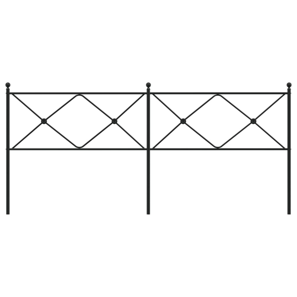 Tête de lit métal noir 200 cm - XIOS