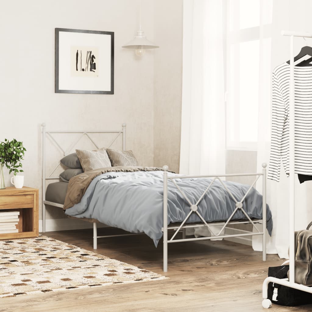 Tête de lit métal blanc 80 cm - XIOS