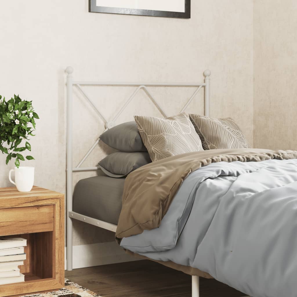 Tête de lit métal blanc 80 cm - XIOS