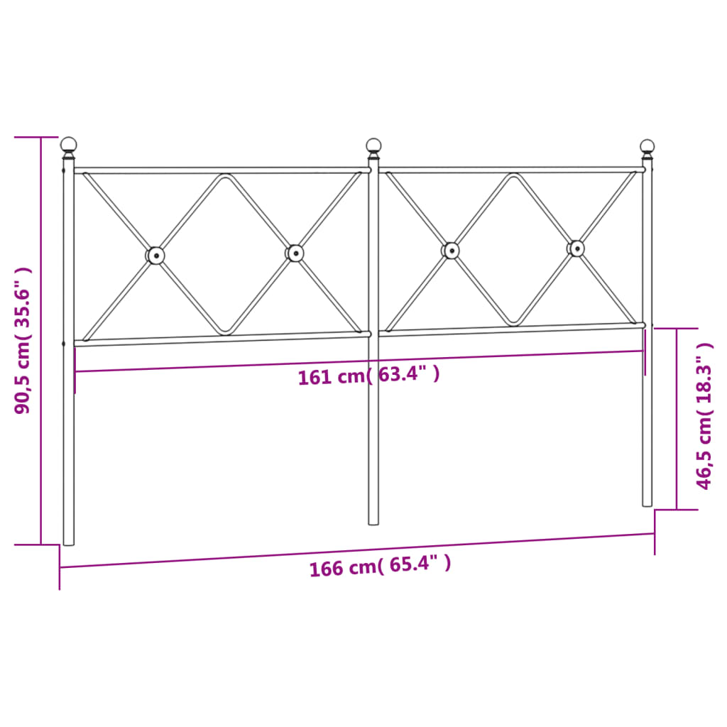 Tête de lit métal blanc 160 cm - XIOS