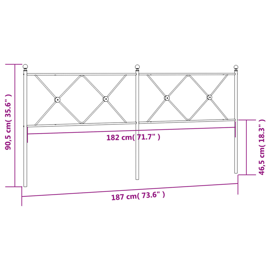 Tête de lit métal blanc 180 cm - XIOS