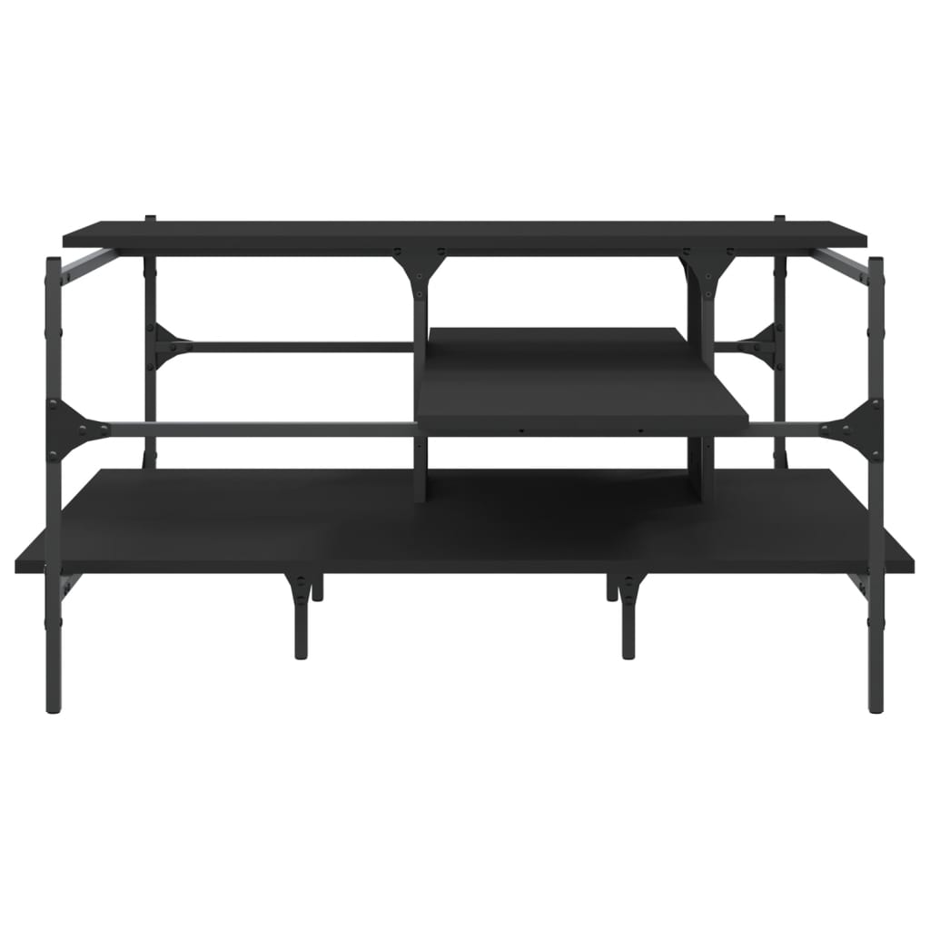Table basse noir 100x100x48,5 cm bois d'ingénierie - XIOS