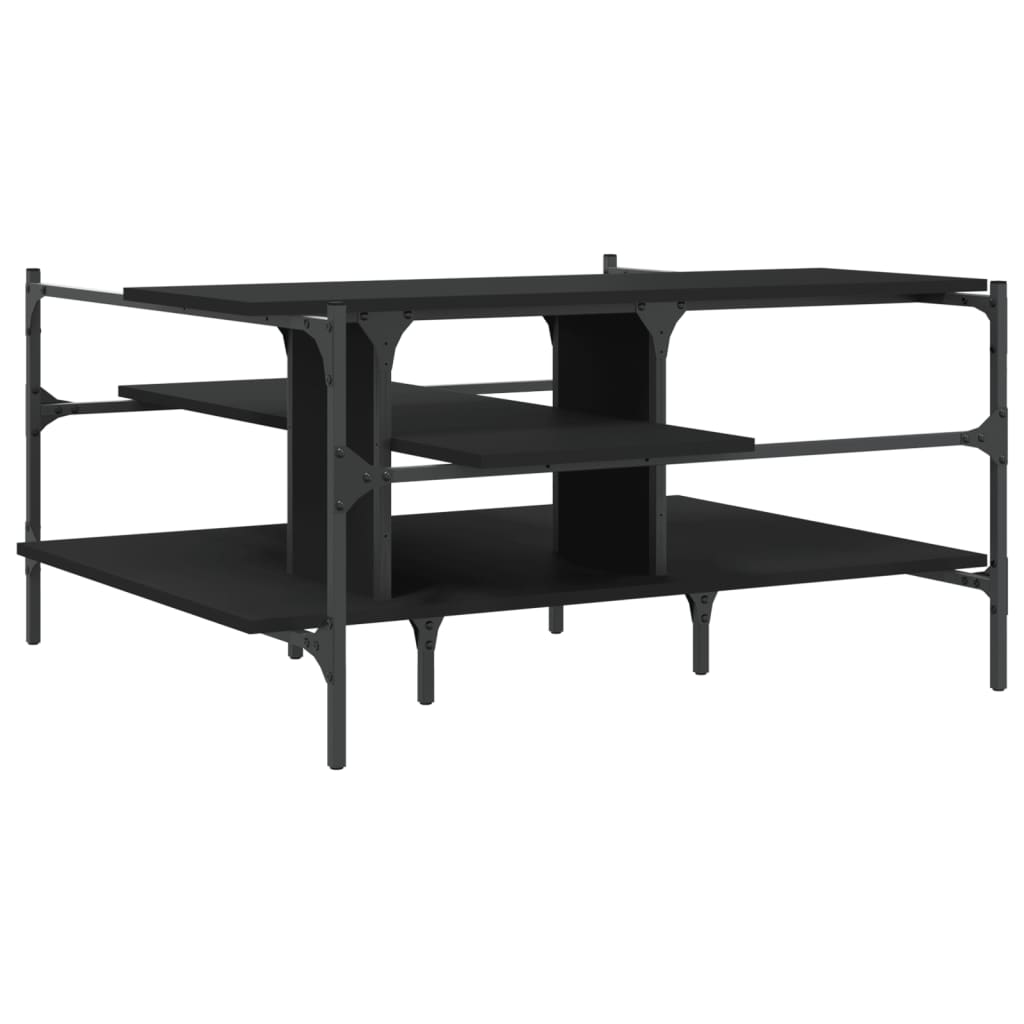 Table basse noir 100x100x48,5 cm bois d'ingénierie - XIOS