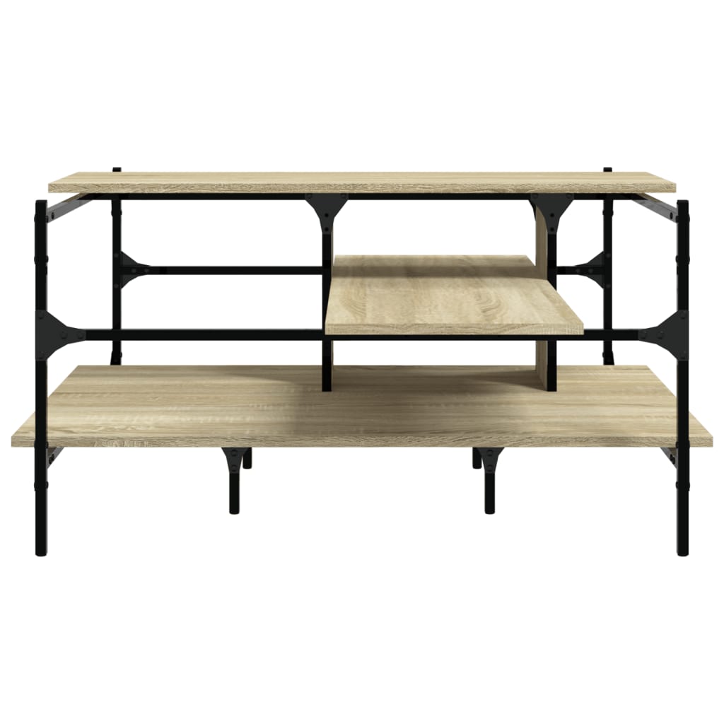 Table basse chêne sonoma 100x100x48,5 cm bois d'ingénierie - XIOS