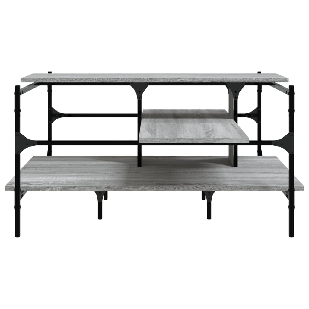 Table basse sonoma gris 100x100x48,5 cm bois d'ingénierie - XIOS