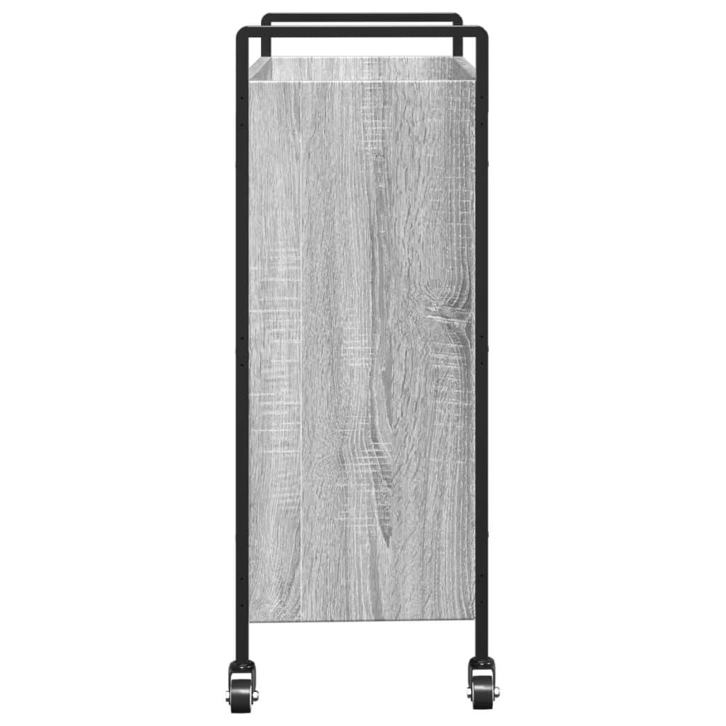 Chariot de cuisine sonoma gris 70x30x82 cm bois d'ingénierie