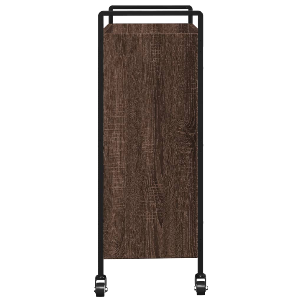 Chariot de cuisine chêne marron 70x30x82 cm bois d'ingénierie - XIOS