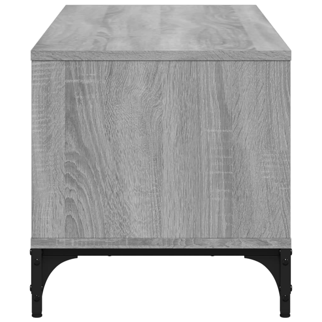 Meuble TV sonoma gris bois ingénierie et acier enduit de poudre - XIOS