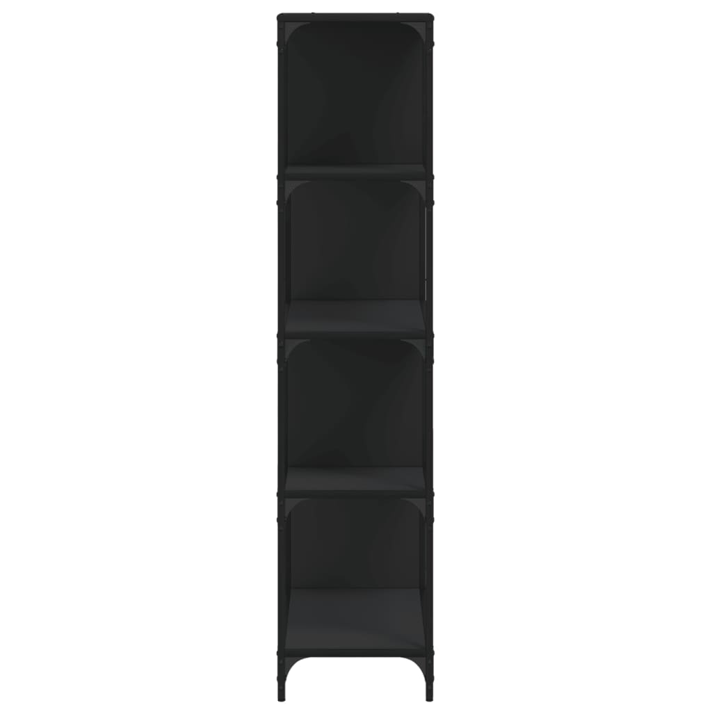 Bibliothèque à 4 niveaux noir 139x33,5x149 cm bois d'ingénierie - XIOS