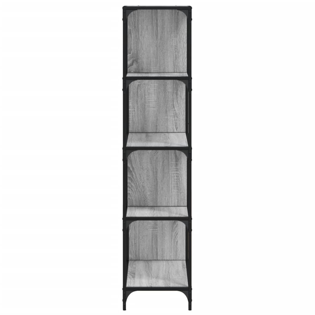 Bibliothèque à 4 niveaux sonoma gris bois d'ingénierie - XIOS