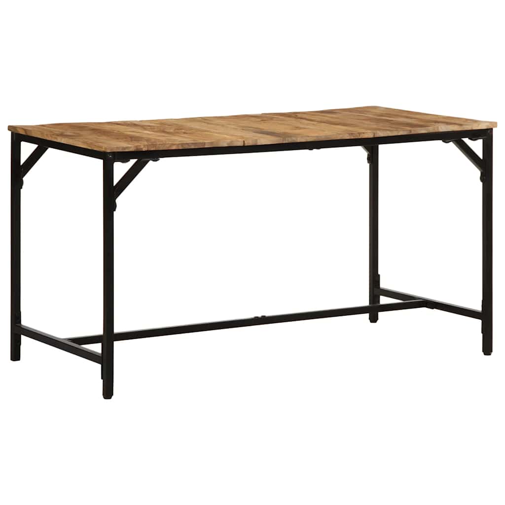 Table à manger 140x70x75 cm bois de manguier massif brut - XIOS