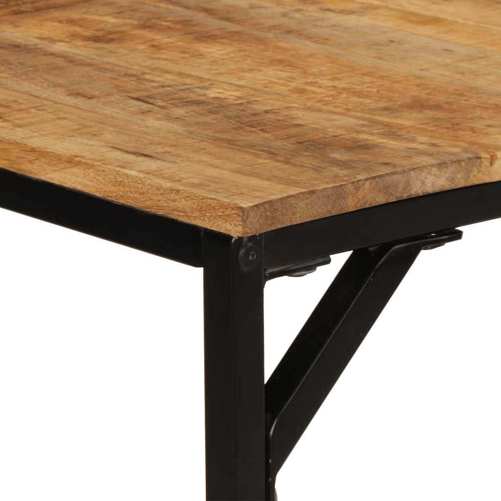 Table à manger 140x70x75 cm bois de manguier massif brut - XIOS