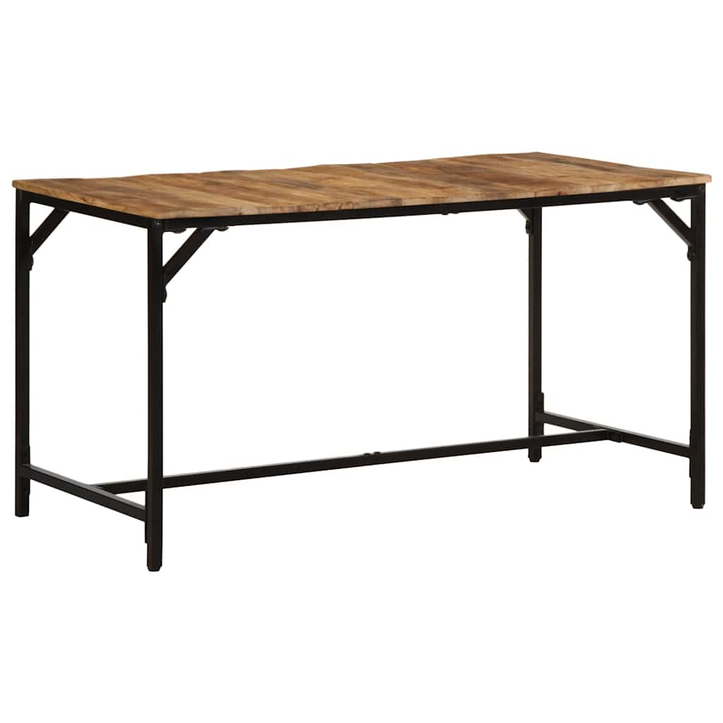Table à manger 140x70x75 cm bois de manguier massif brut - XIOS