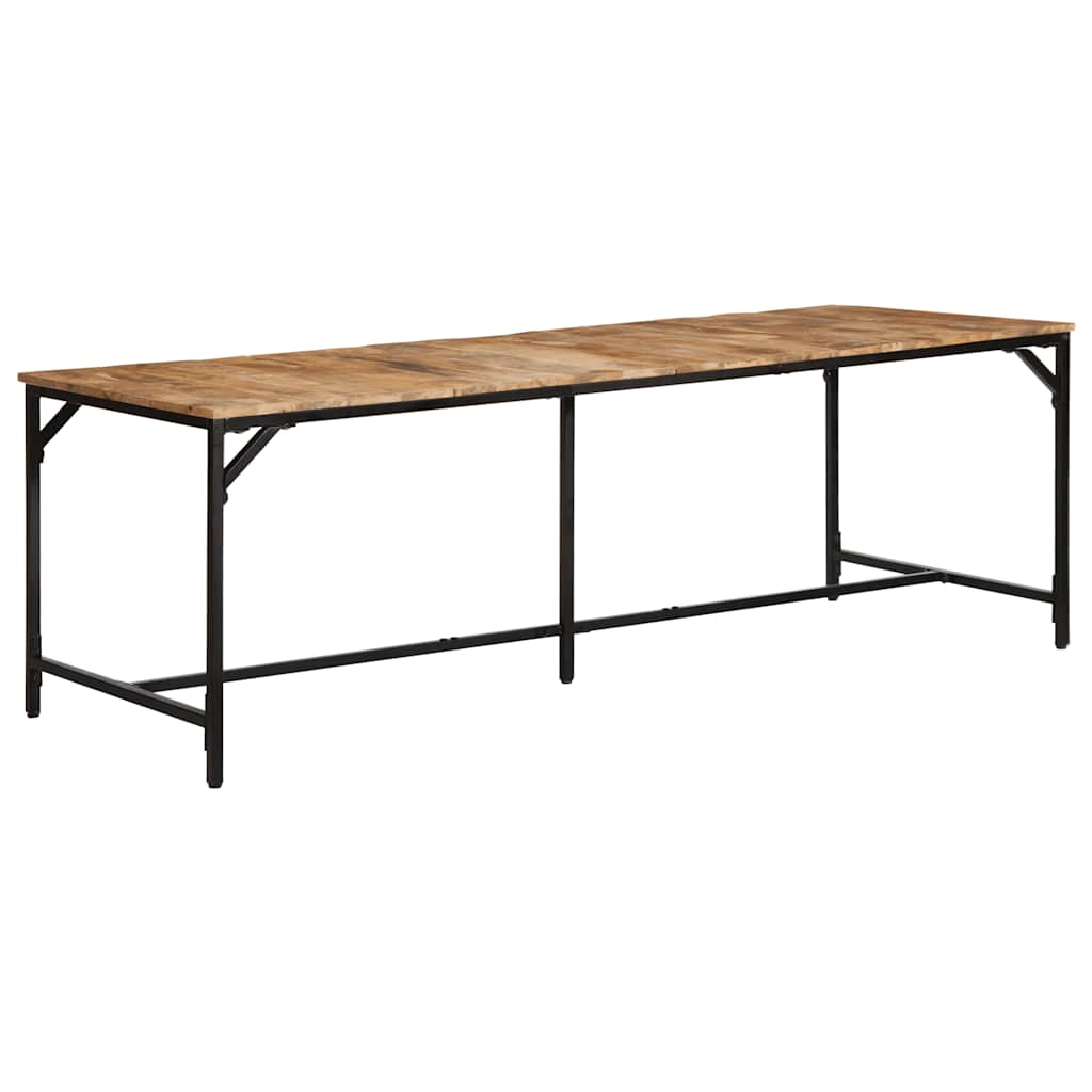 Table à manger 220x90x75 cm bois de manguier massif brut - XIOS