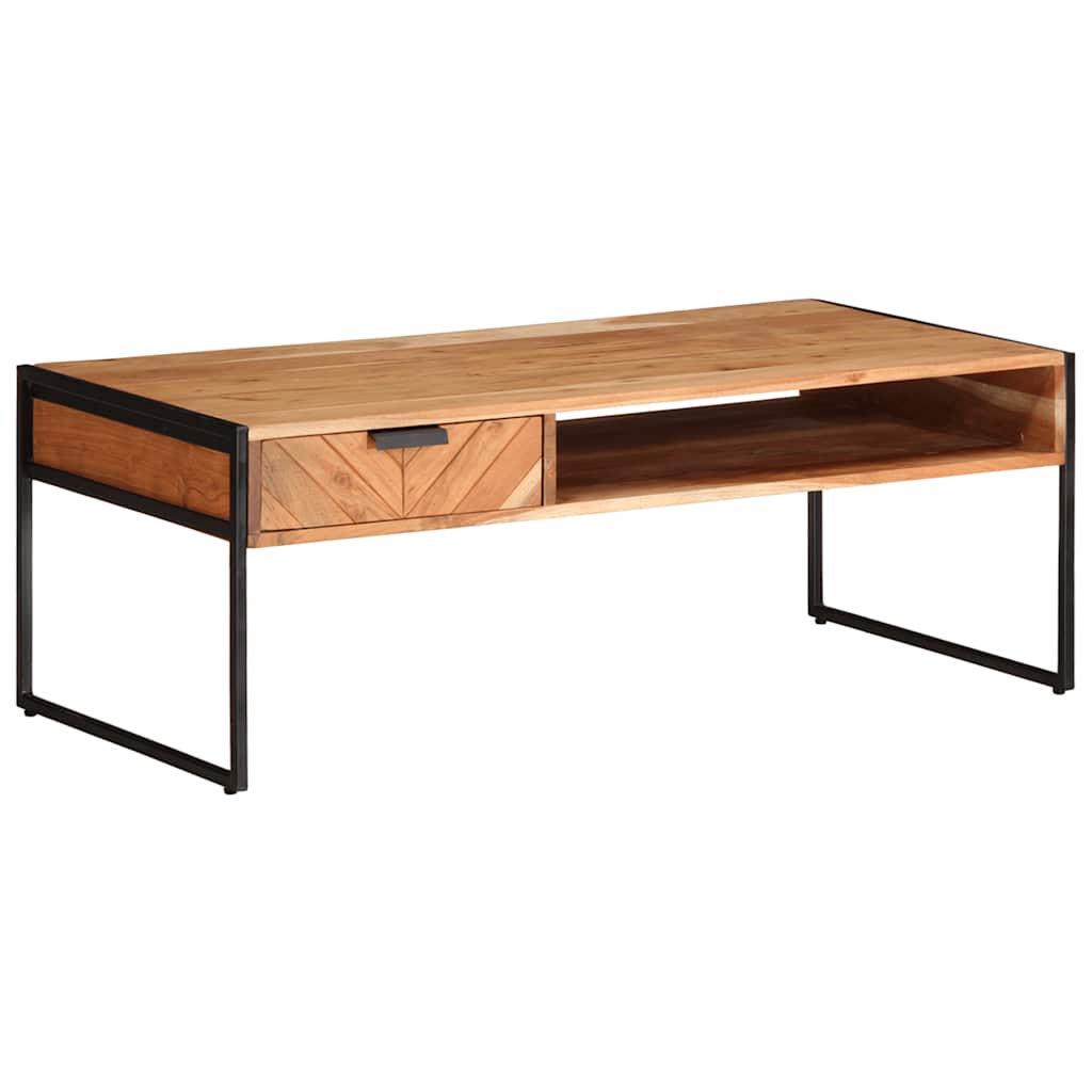 Table basse 110x55x40 cm bois massif d'acacia - XIOS