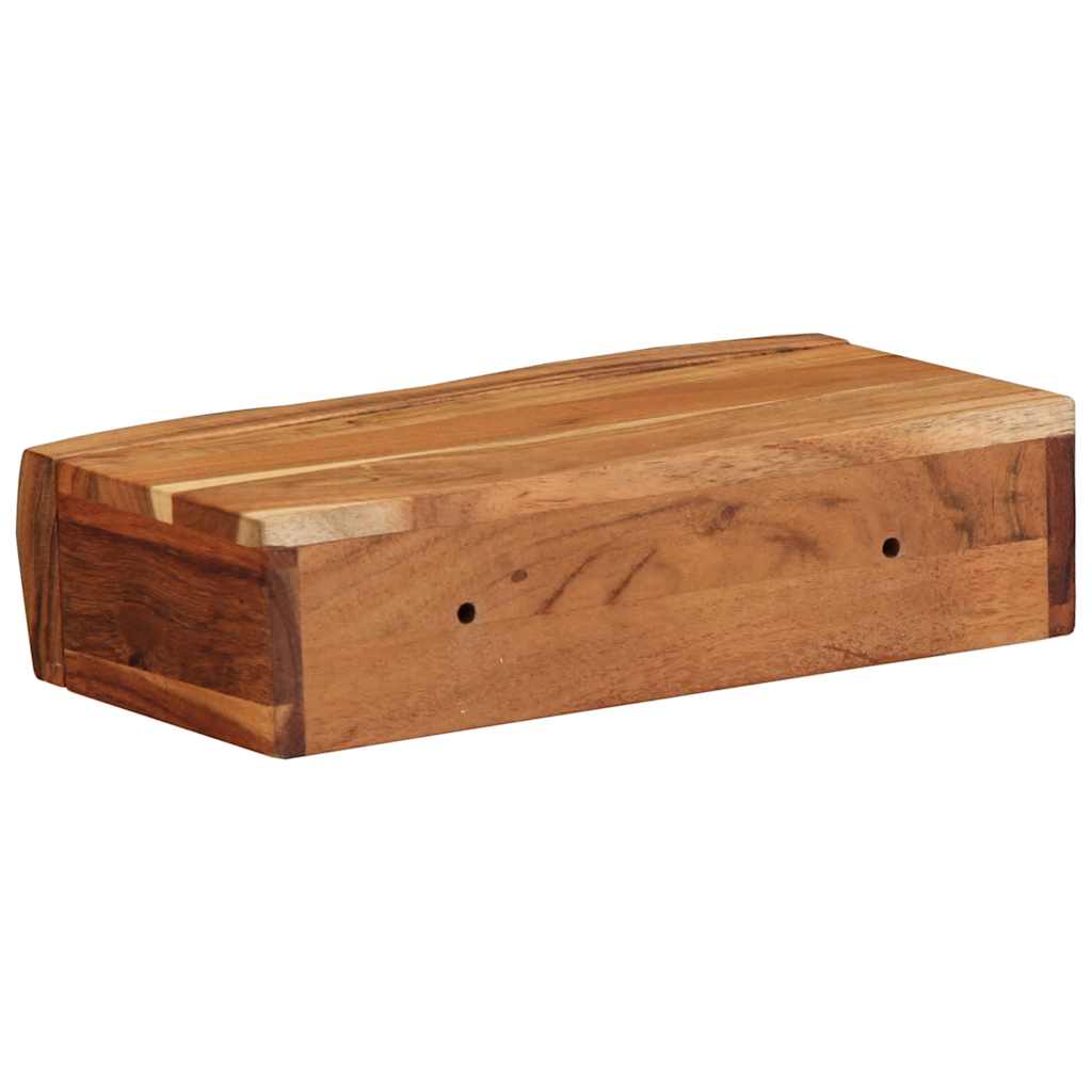Étagères murales 2 pcs 30x17x8 cm bois massif d'acacia - XIOS
