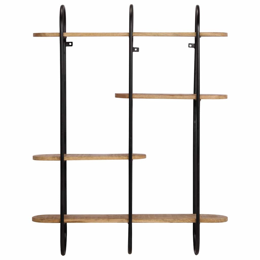 Étagère murale 90 x 20 x 116,5 cm en bois massif brut de manguier - XIOS