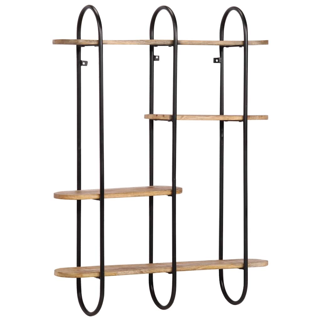 Étagère murale 90 x 20 x 116,5 cm en bois massif brut de manguier - XIOS