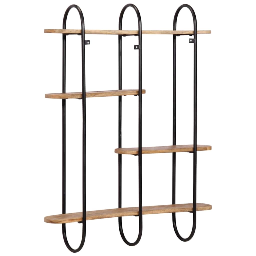 Étagère murale 90 x 20 x 116,5 cm en bois massif brut de manguier - XIOS