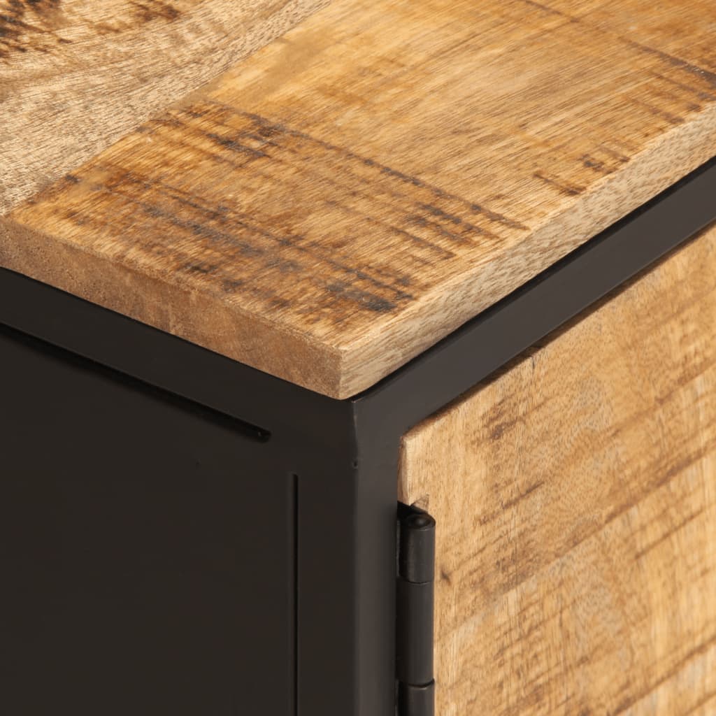 Meuble TV 110x35x40 cm bois massif de manguier brut - XIOS