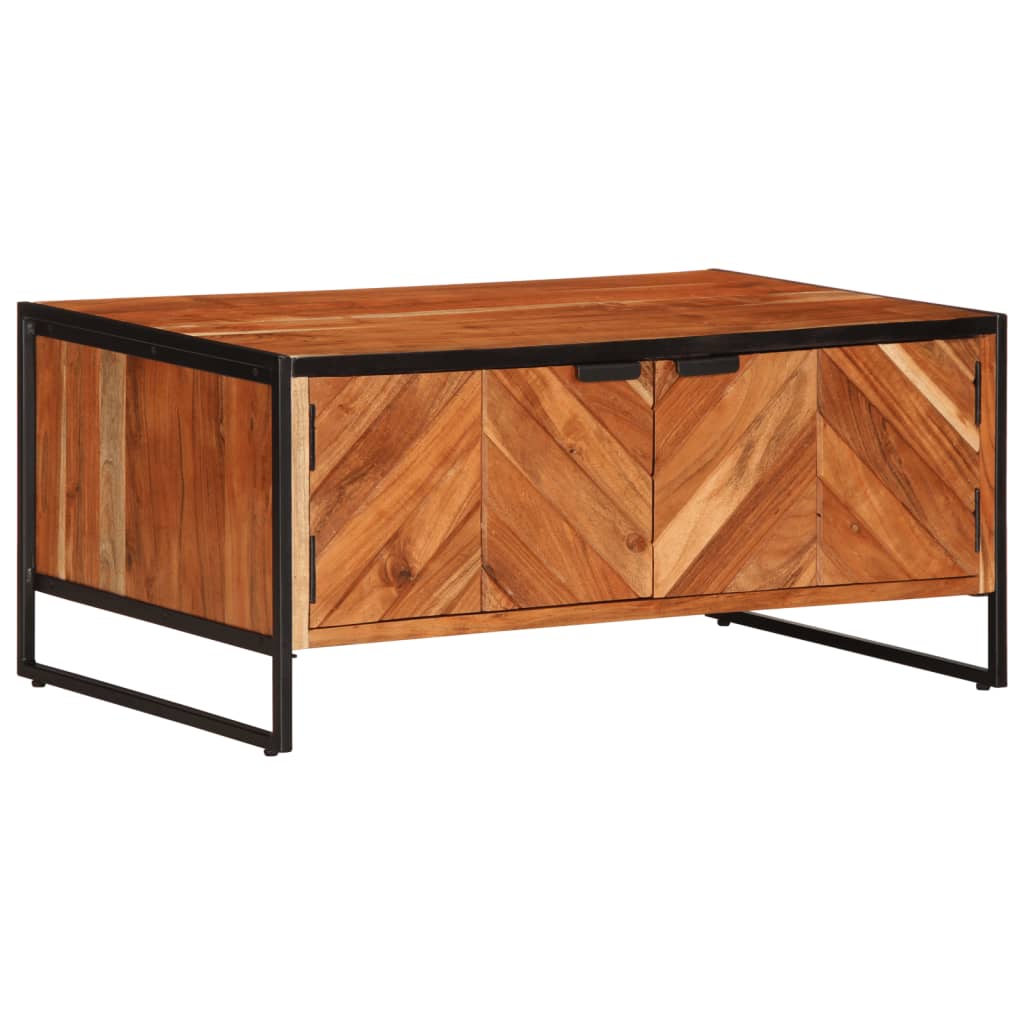 Table basse 90x55x40 cm bois massif d'acacia - XIOS