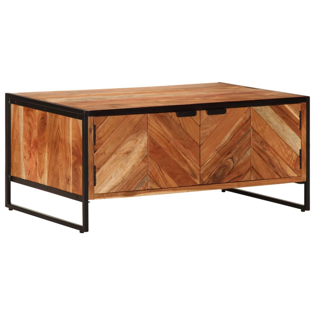 Table basse 90x55x40 cm bois massif d'acacia - XIOS