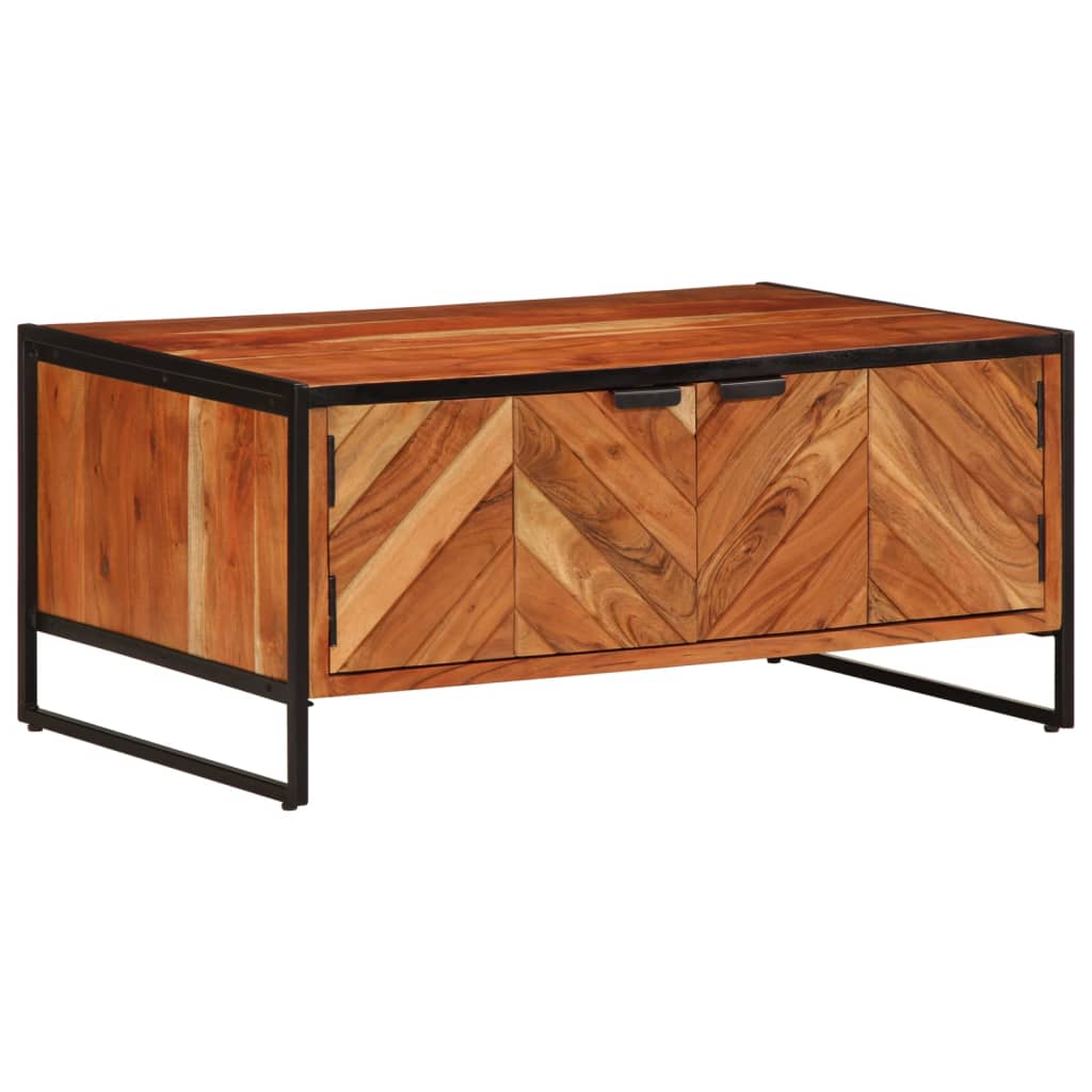 Table basse 90x55x40 cm bois massif d'acacia - XIOS