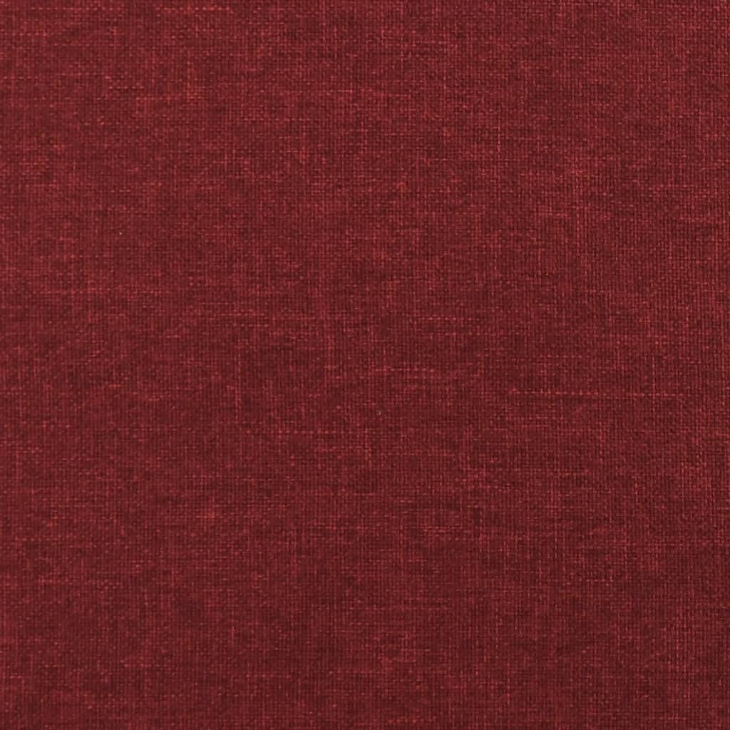 Canapé-lit à 2 places avec deux oreillers rouge bordeaux tissu - XIOS